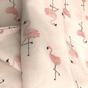 Cotton Set of 2 Pillowcases  pink flamingo NWT